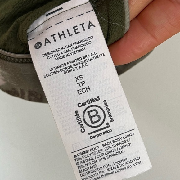 Athleta Ultimate Printed Bra A-C XS - Picture 7 of 7